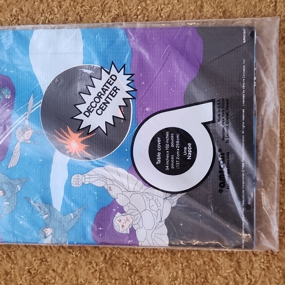 Vintage 1986 SilverHalks Party Table Cloth - Picture 3 of 8